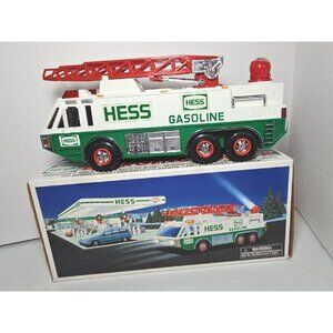 1996 HESS Emergency Truck 14 " Extendable Ladder All Weather Tires Original Box